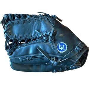 Leather Head Sports 1275 PRO Outfield Baseball Glove Black Leather LHT